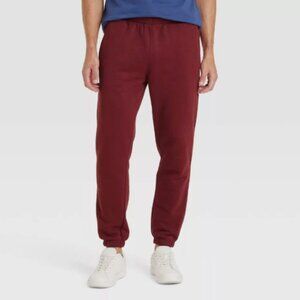 NWT Goodfellow & Co Men's XXL Red Heavyweight Fleece Knit Jogger Drawstring Pant